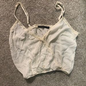 Brandy Melville, cream crop top, small